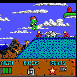 Classic Super Mario Bros. 2 game scene with Mario jumping over obstacles.