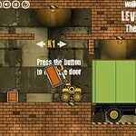 Unlock the door with the forklift in the warehouse puzzle game on Minigames.pro.