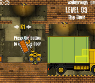 Unlock the door with the forklift in the warehouse puzzle game on Minigames.pro.