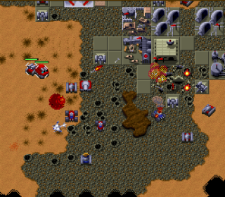 Highly detailed pixel art of Devastator attacking in the game Devastator.