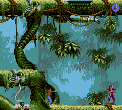 Colorful jungle scene with a spider and explorers in a lush rainforest environment.