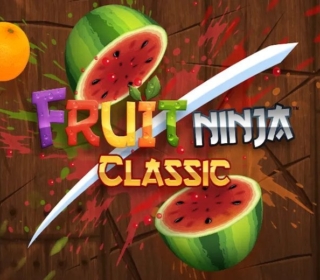 Fresh fruit slicing action in Fruit Ninja Classic game with colorful fruits and a sharp sword.