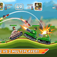 Tank battle game with multiplayer action and strategic combat. Engage in intense 2v2 battles with tanks and weapons.