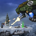 Epic mech combat game with intense battles and modern weaponry.