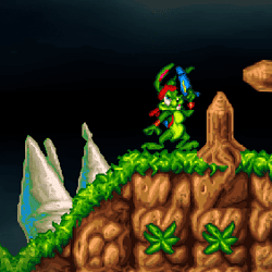Classic platformer adventure game featuring colorful characters and challenging levels.