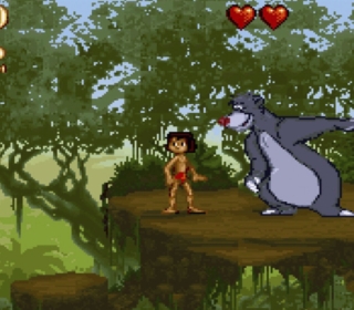 1. Jungle adventure game with Tarzan and elephant enemies.