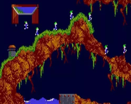 Pixel Art Cave Adventure - Classic Platformer Game.