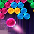 Colorful Puzzle Bobble game with bouncing balls and matching challenges.