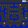 Pac-Man arcade game, maze chase, retro gaming, classic arcade.
