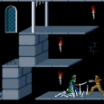 Brawler combat scene with heroes fighting in a castle setting.