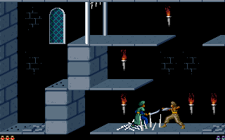 Brawler combat scene with heroes fighting in a castle setting.