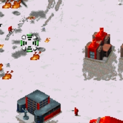 Retro pixelated real-time strategy game.