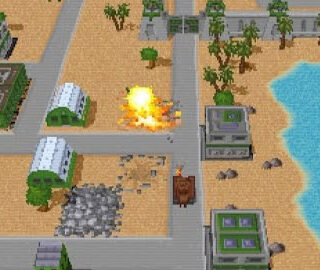 Classic tank battle game with strategic warfare and explosive combat.