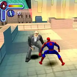 Ultimate Spider-Man Game - Rooftop Battle with Enemy Boss.