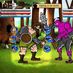 Viking vs Demon Knight Battle in Epic Fantasy Game.