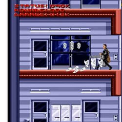 Alt="Urban Strike gameplay scene with characters on a building rooftop".