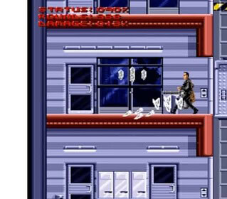 Alt="Urban Strike gameplay scene with characters on a building rooftop".