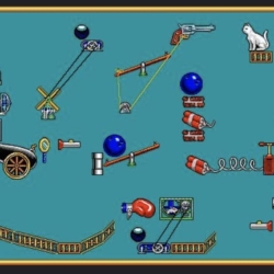 Bright billard inspired pinball game with diverse obstacles and targets, perfect for casual arcade fun.