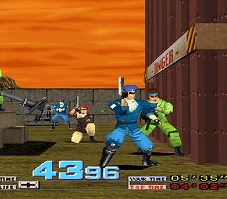 משחק Action Battle עם חיילים נלחמים בשקיעה.