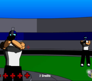 Fast-paced shooting game with colorful graphics and multiple level challenges.