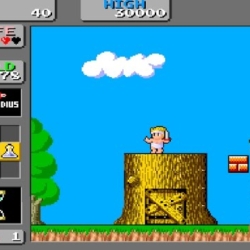 Classic platformer video game screenshot.