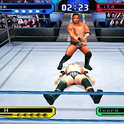 High-tech WWE wrestling game with realistic graphics and intense match action.