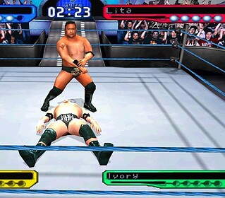 High-tech WWE wrestling game with realistic graphics and intense match action.