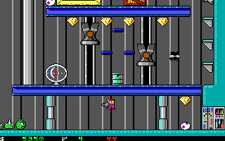 Classic Super Mario Bros. gameplay with Mario jumping in a colorful level.