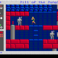Jill of the Jungle gameplay scene with characters and enemies.