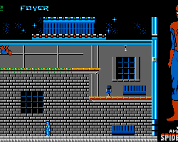 Spider-Man game screenshot with web-slinging action and pixel art style.